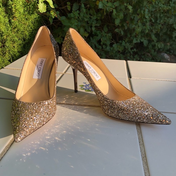 Jimmy Choo Size 40 10 True 9 9.5
Romy 85 Glitter Pump Pointy Heel Stiletto Ombré - Picture 6 of 9